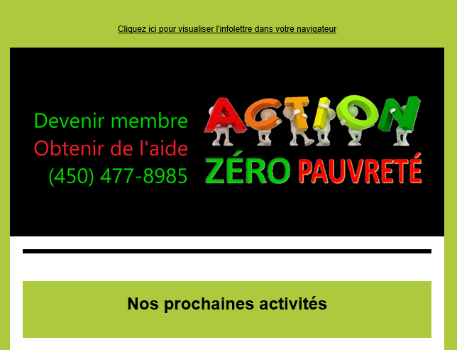 Infolettre du 24 novembre 2025